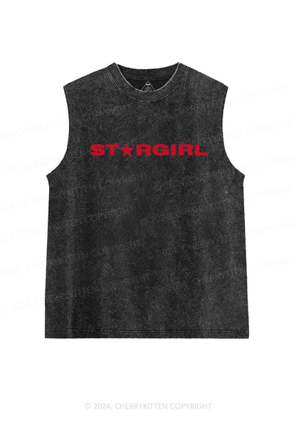 Red Stargirl Y2K Washed Tank Cherrykitten