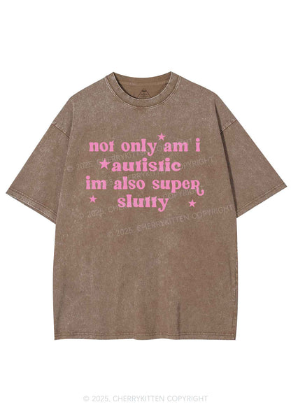 Autistic Slxtty Y2K Washed Tee Cherrykitten