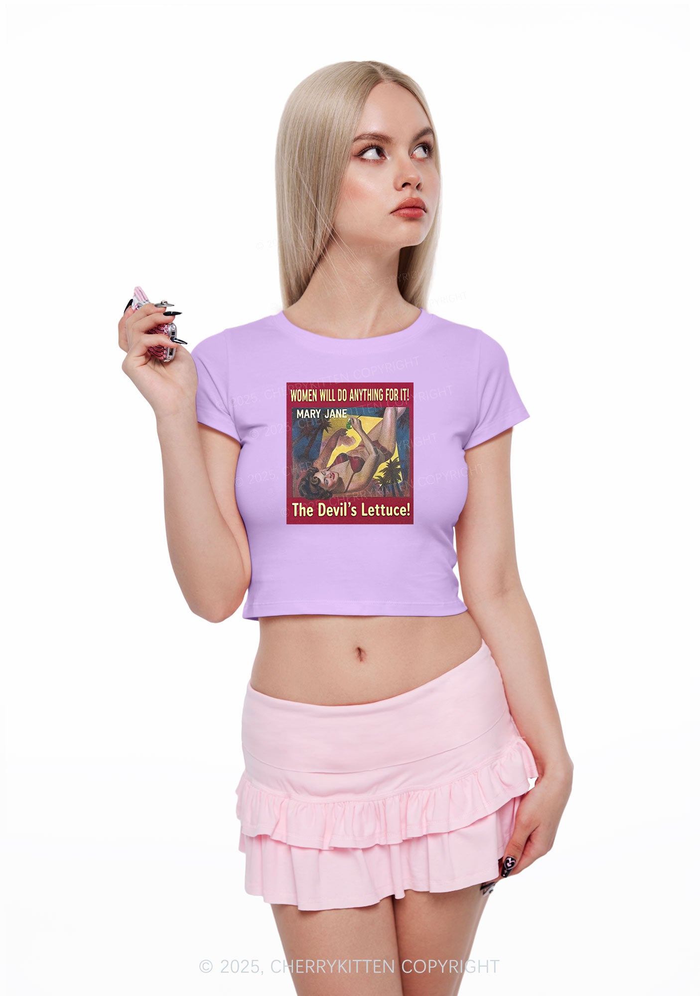 Women Will Do Anything Y2K Baby Tee Cherrykitten