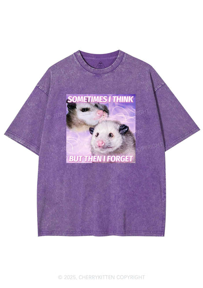 Rats Think Then Forget Y2K Washed Tee Cherrykitten