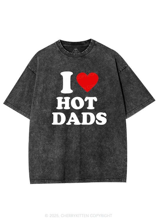 I Love Hot Dads Y2K Washed Tee Cherrykitten