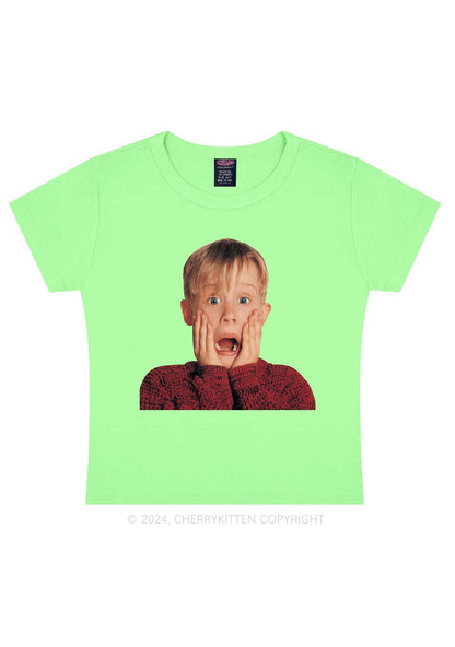 Christmas At Home Alone Y2K Baby Tee Cherrykitten