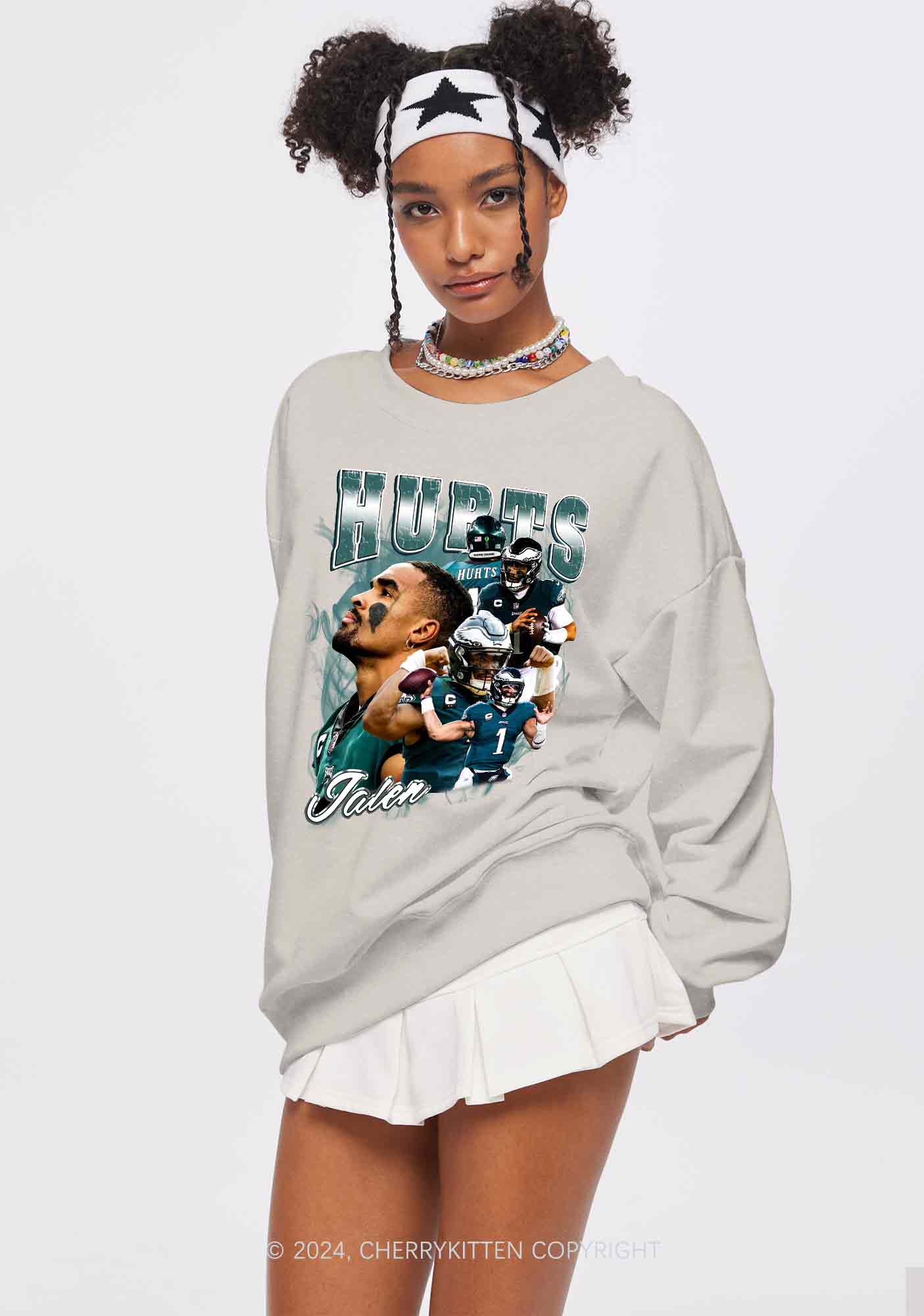 Hurts Y2K Super Bowl Washed Sweatshirts Cherrykitten