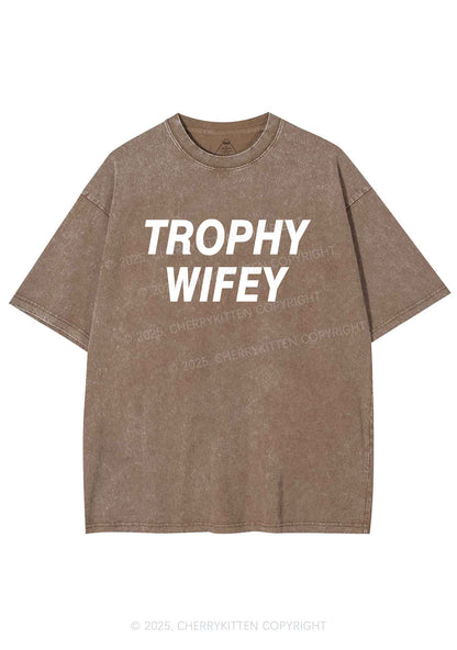 Trophy Wifey Y2K Washed Tee Cherrykitten