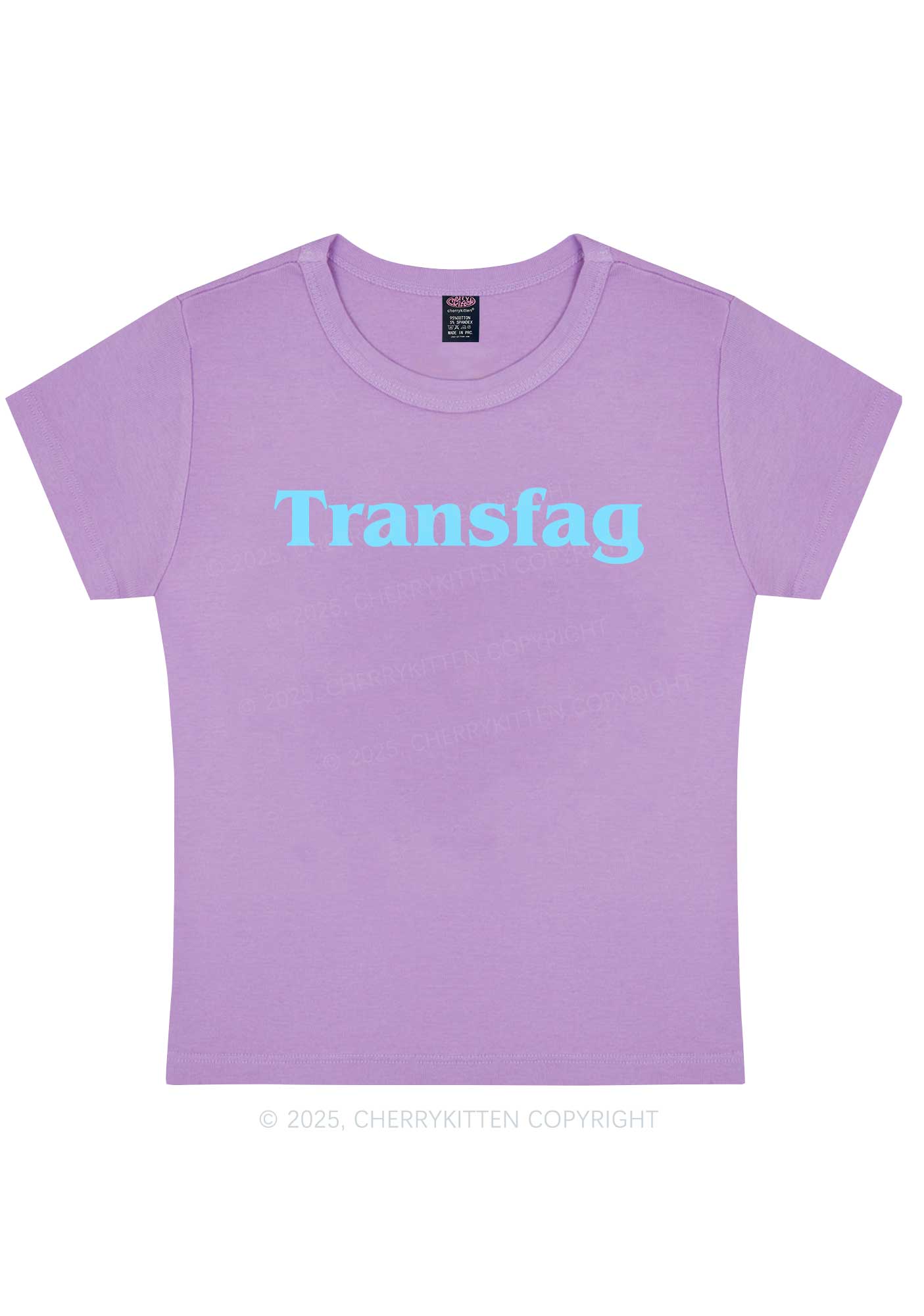 Transfag Y2K Baby Tee Cherrykitten