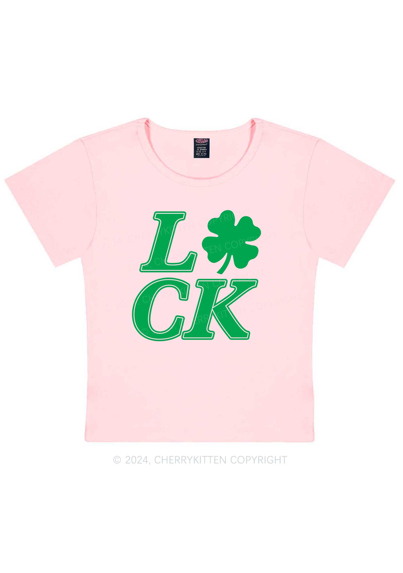 I Love CK St Patricks Y2K Baby Tee Cherrykitten