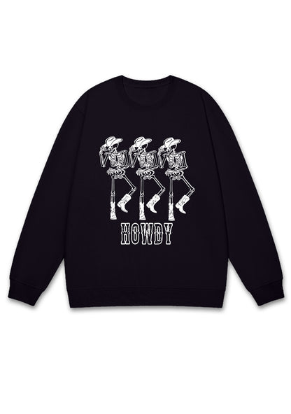 Halloween Howdy Dancing Skeletons Y2K Sweatshirt