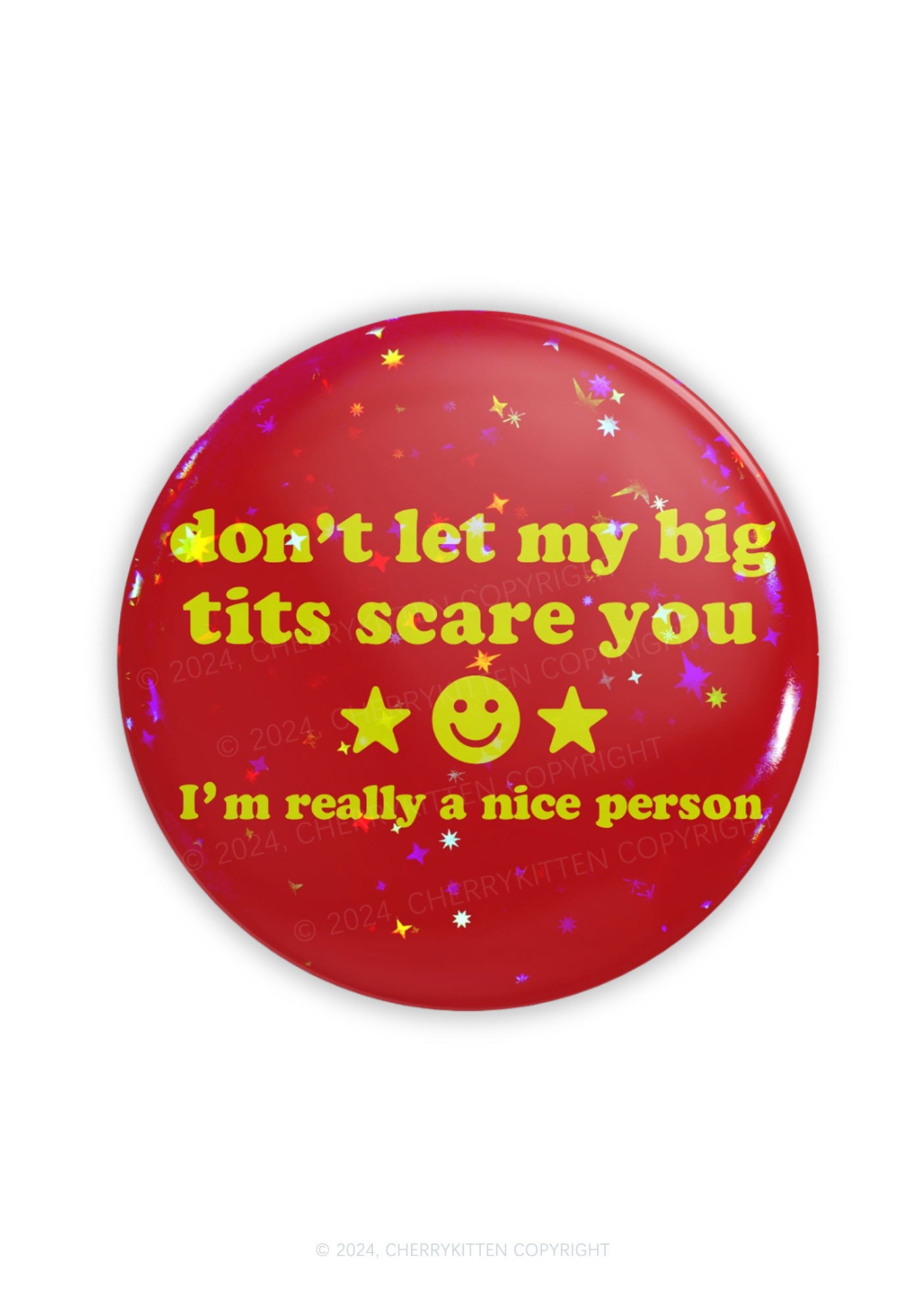 Don't Let My Big Txts Scare You 1Pc Y2K Pin Cherrykitten