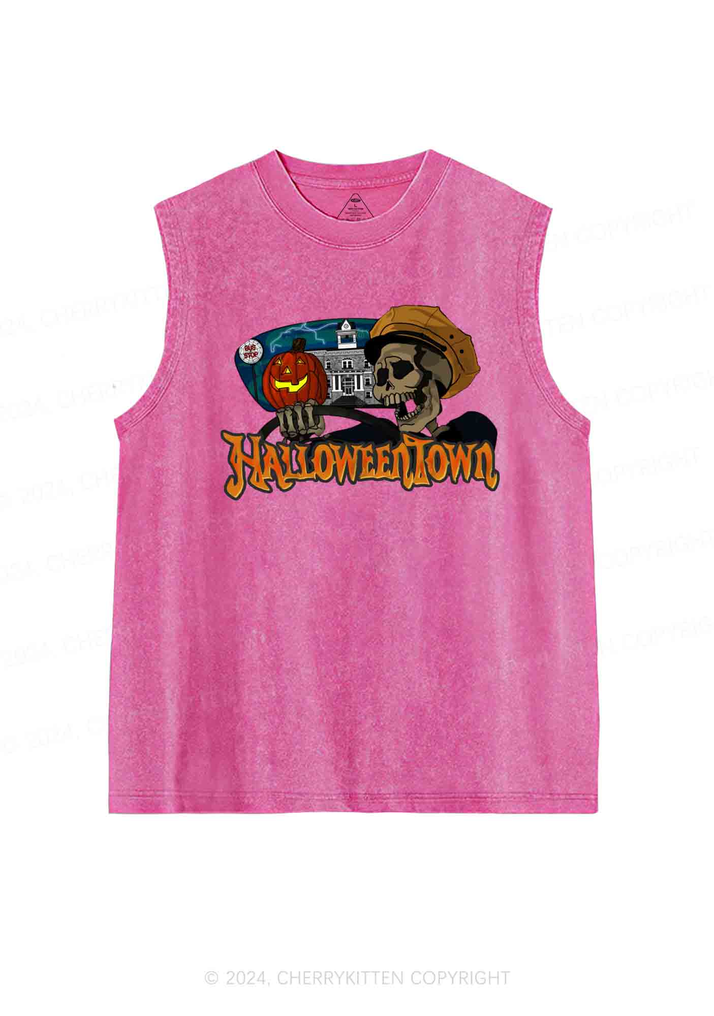 Halloween Town Cab Y2K Washed Tank Cherrykitten