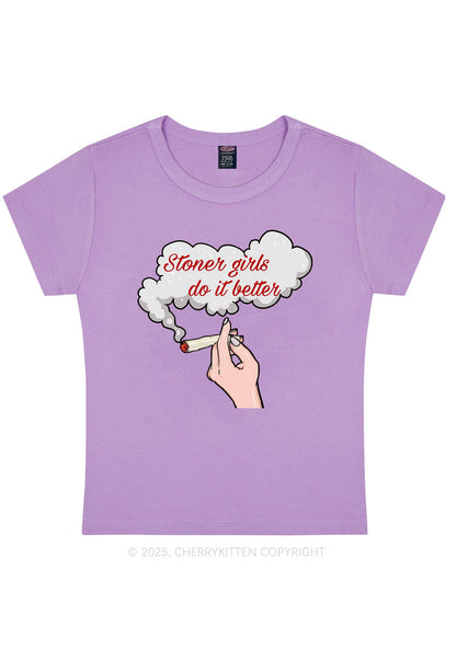 Stoner Girls Do It Better Y2K Baby Tee Cherrykitten