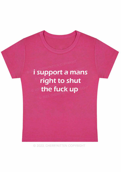 Curvy I Support A Mans Right Y2K Baby Tee Cherrykitten