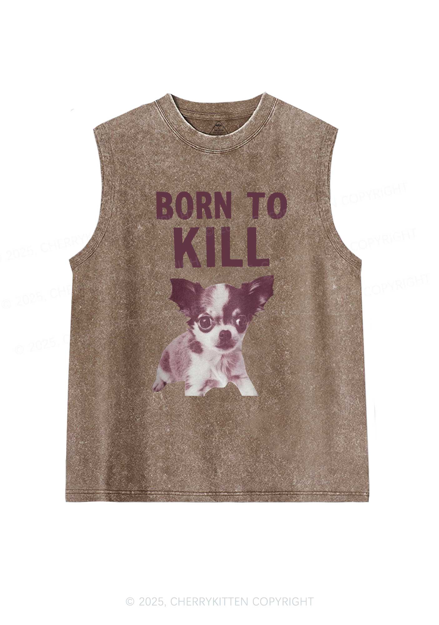 Born To Kill Y2K Washed Tank Cherrykitten