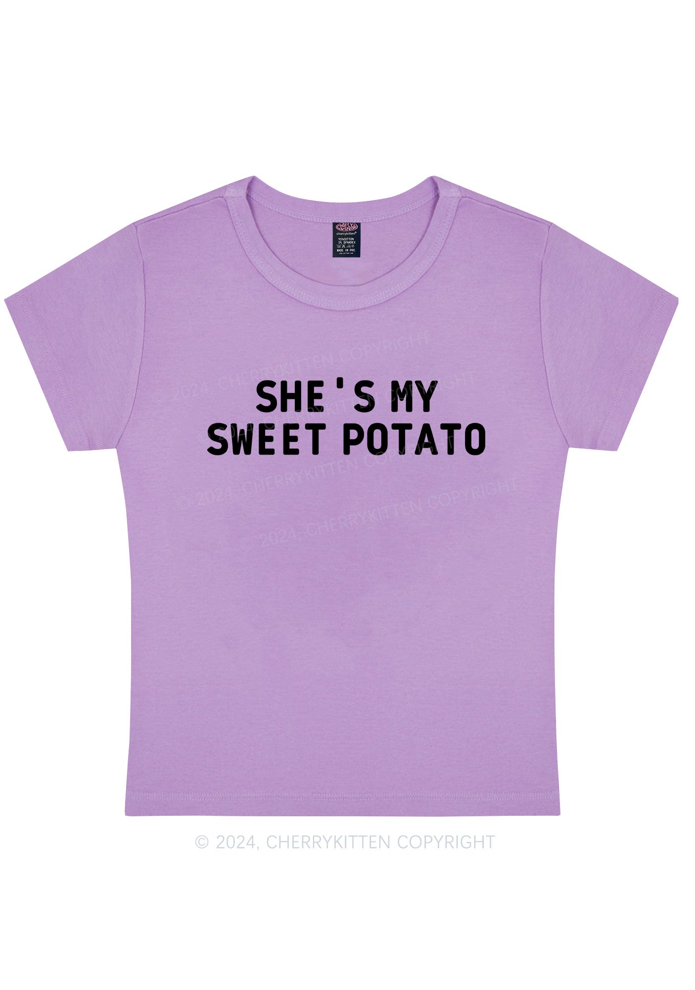 Sweet Potato Y2K Valentine's Day Baby Tee Cherrykitten