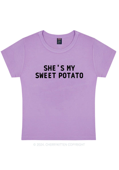 Sweet Potato Y2K Valentine's Day Baby Tee Cherrykitten