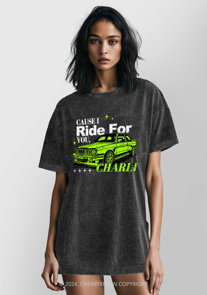 Ride For CX Y2K Washed Tee Cherrykitten