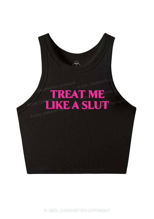 Treat Me Like A Slxt Y2K Crop Tank Top Cherrykitten