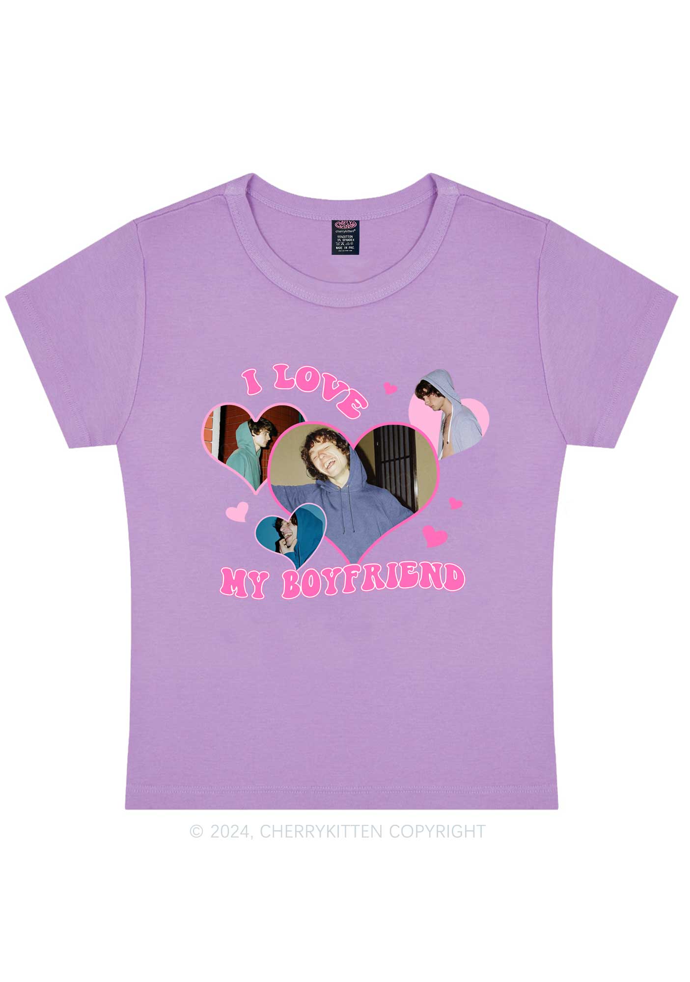 Custom Love My Girlfriend Y2K Valentine's Day Baby Tee Cherrykitten