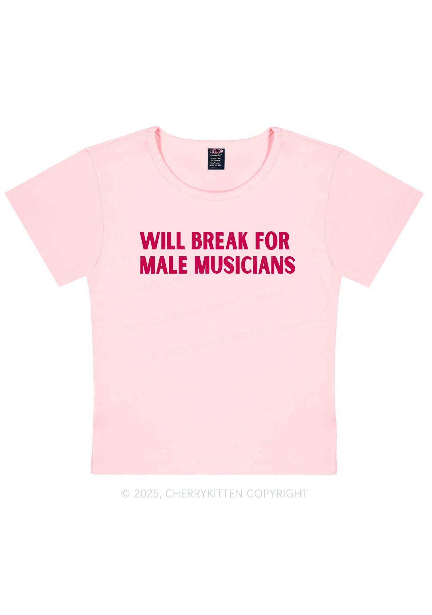 Break For Male Musicians Y2K Baby Tee Cherrykitten