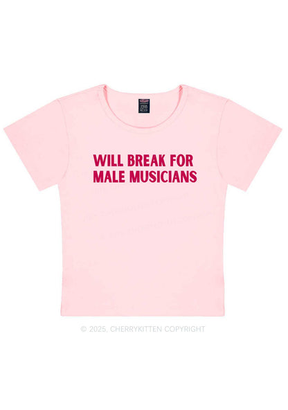 Break For Male Musicians Y2K Baby Tee Cherrykitten