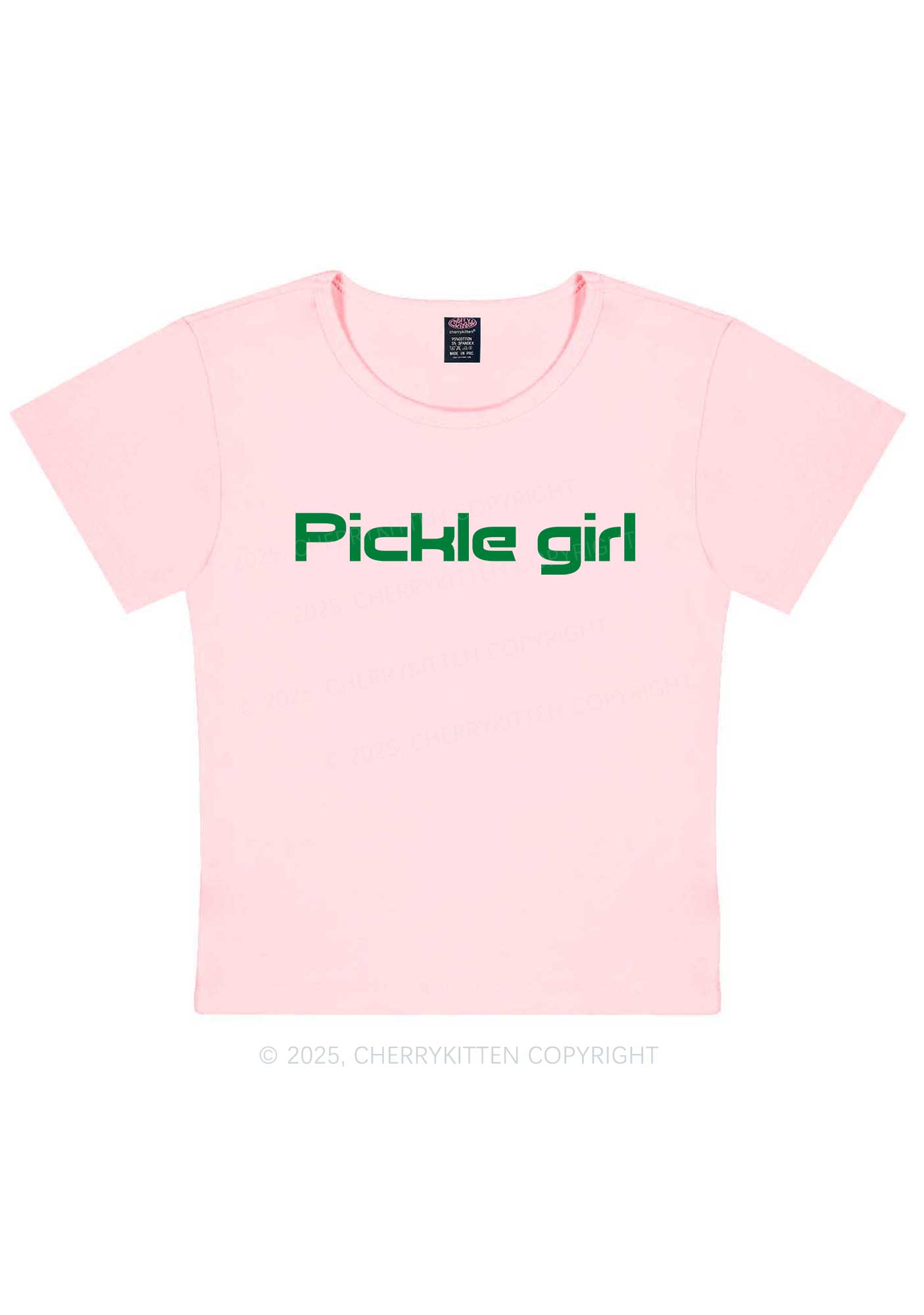 Pickle Girl Y2K Baby Tee Cherrykitten