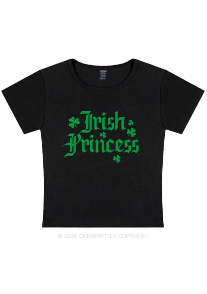 Irish Princess St Patricks Y2K Baby Tee Cherrykitten