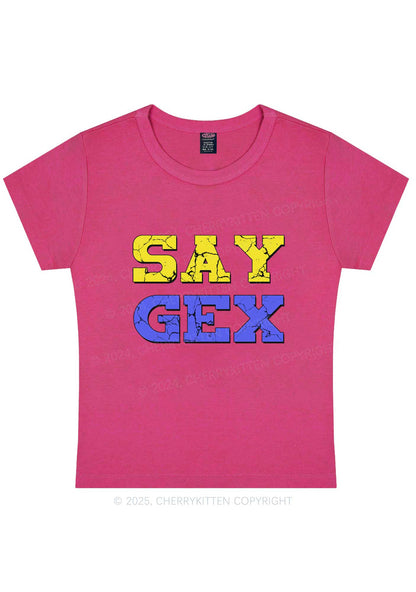 Say Gex Y2K Baby Tee Cherrykitten