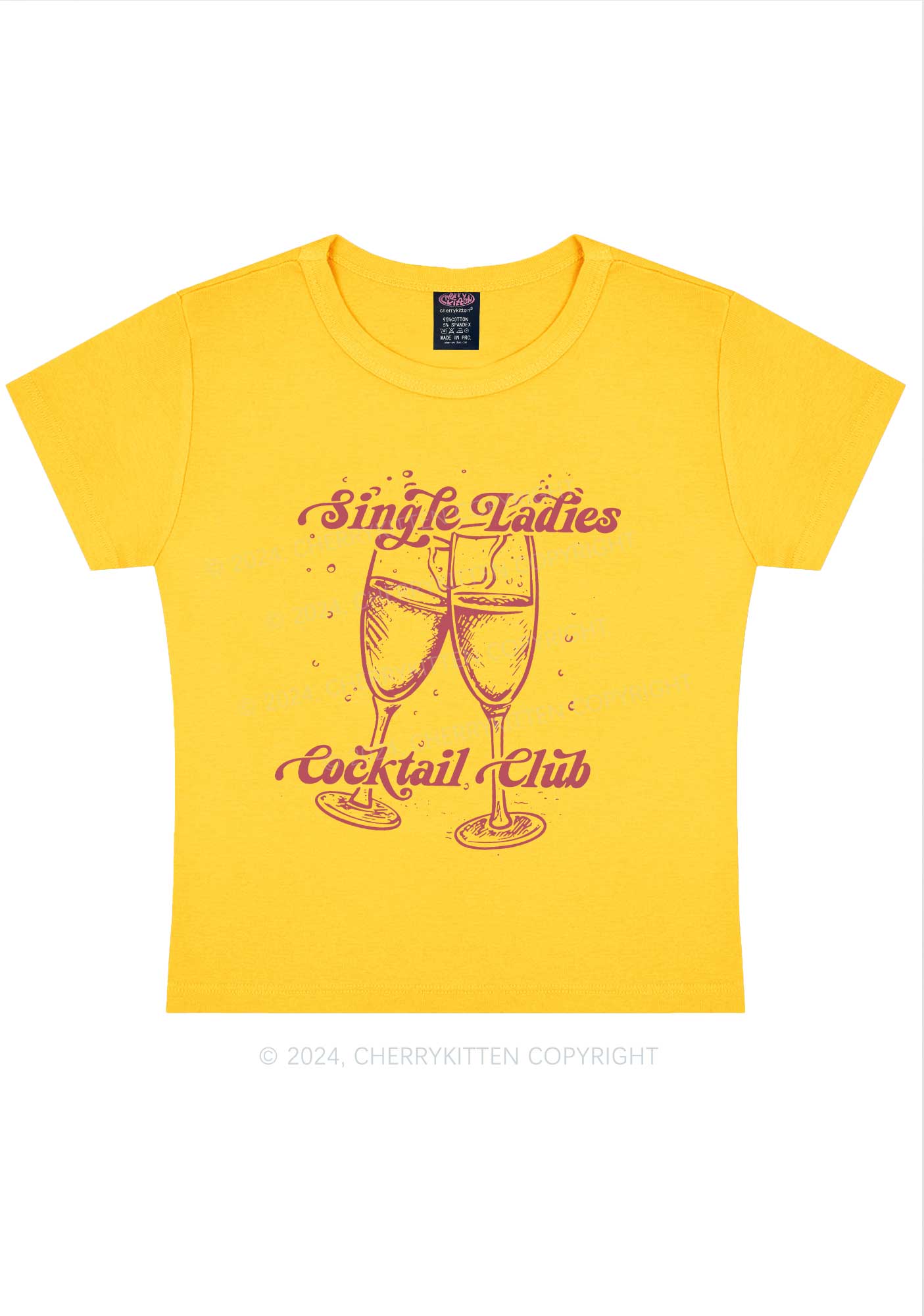 Single Ladies Y2K Valentine's Day Baby Tee Cherrykitten