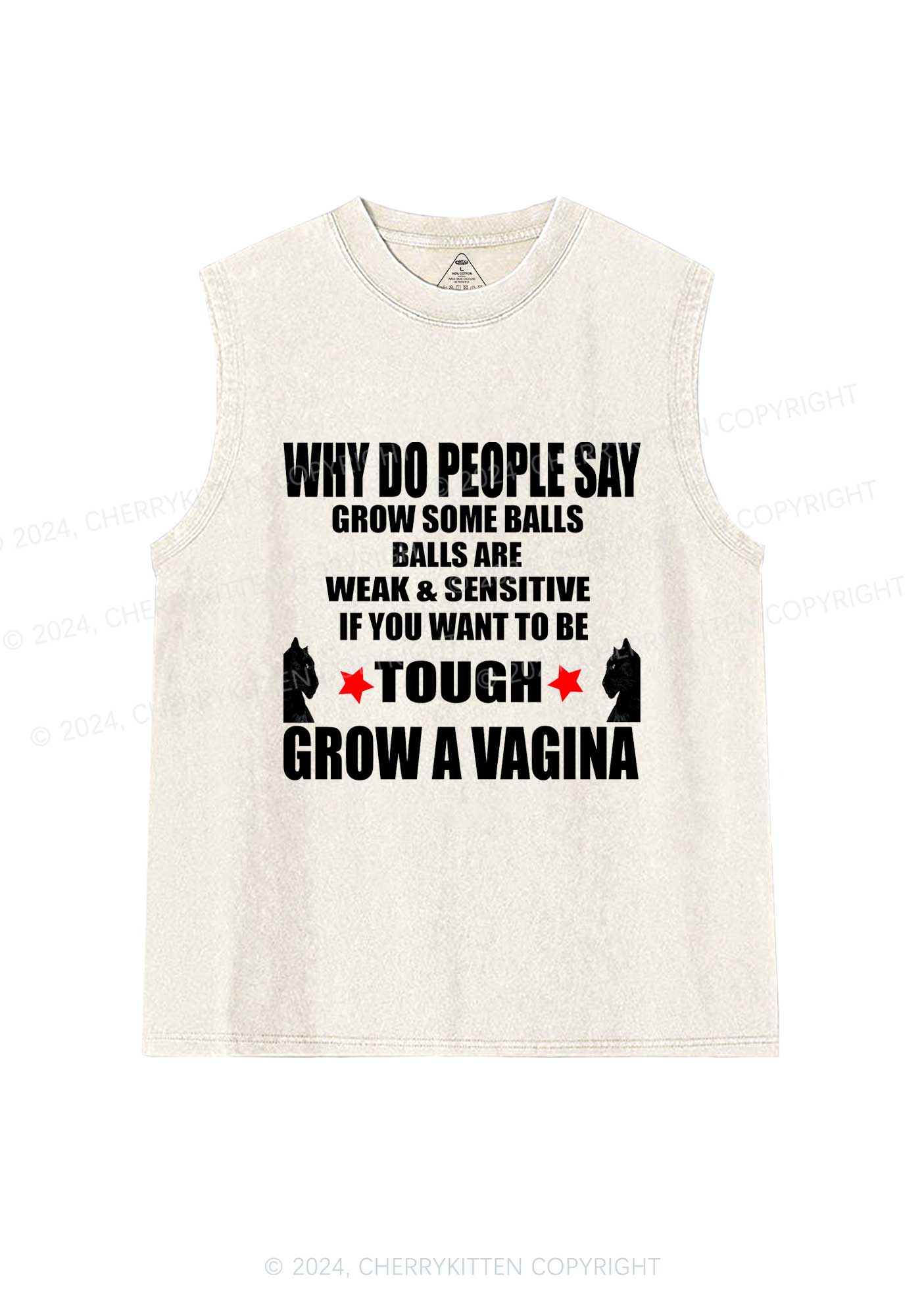 Grow Tough Y2K Washed Tank Cherrykitten