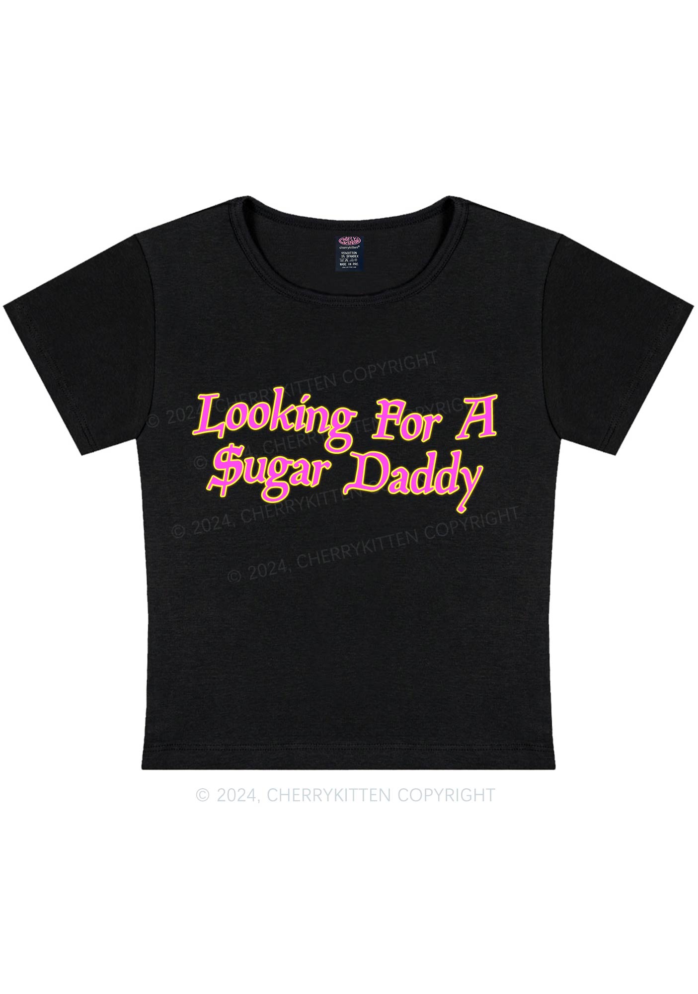 Looking For Sugar Daddy Y2K Baby Tee Cherrykitten