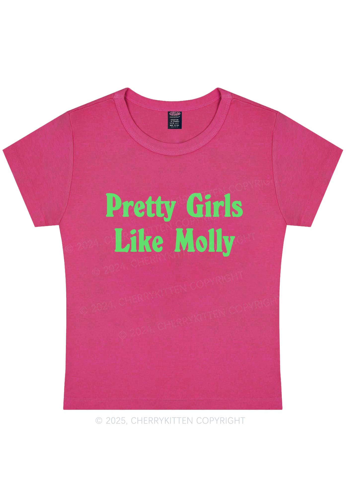 Pretty Girls Like Molly Y2K Baby Tee Cherrykitten