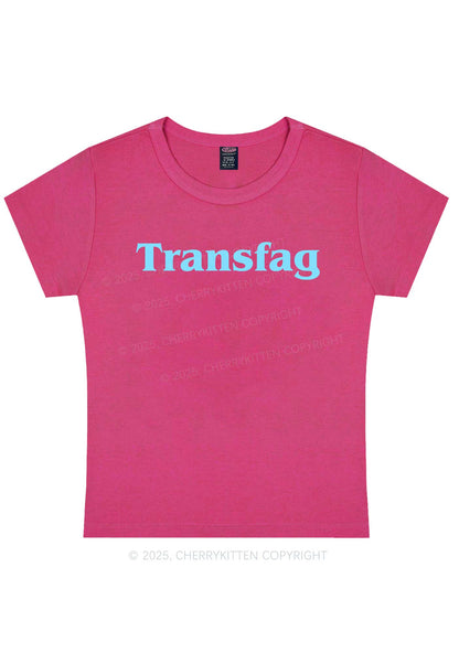 Transfag Y2K Baby Tee Cherrykitten