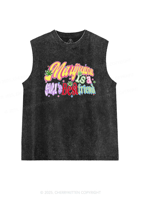 Girls Best Friend Y2K Washed Tank Cherrykitten