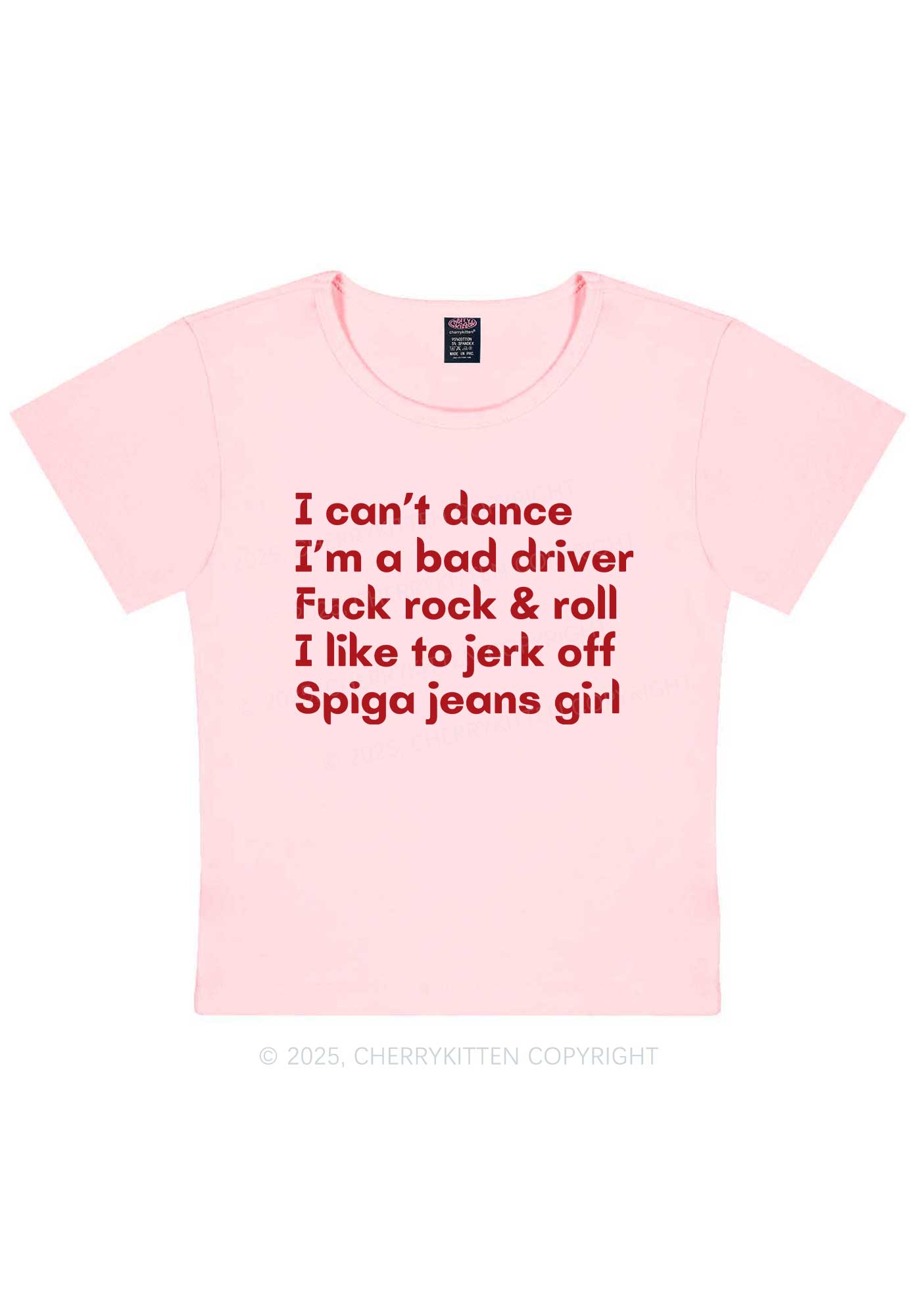 I Can't Dance Y2K Baby Tee Cherrykitten