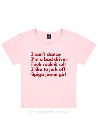 I Can't Dance Y2K Baby Tee Cherrykitten