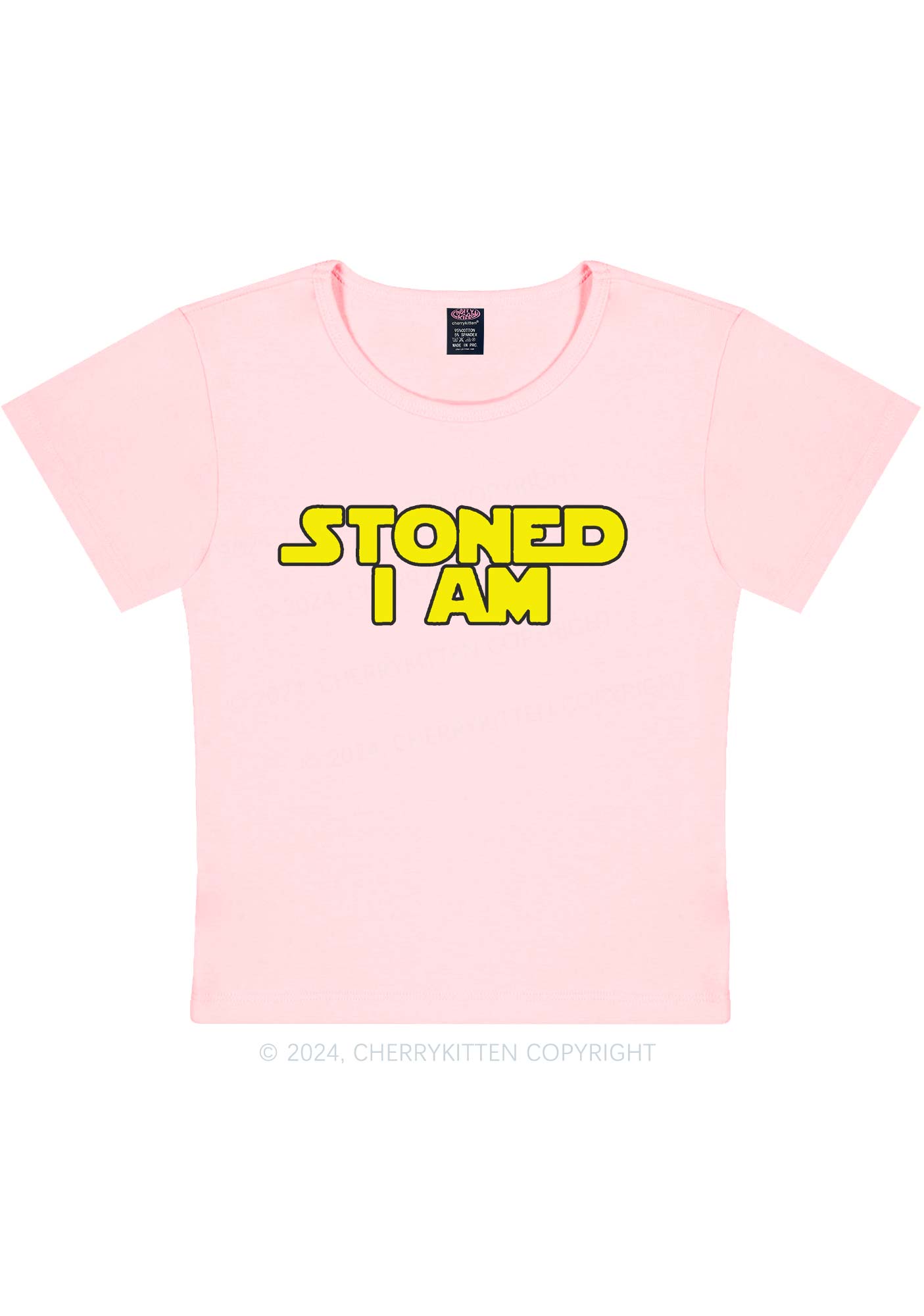 Stoned I Am Y2K Baby Tee Cherrykitten