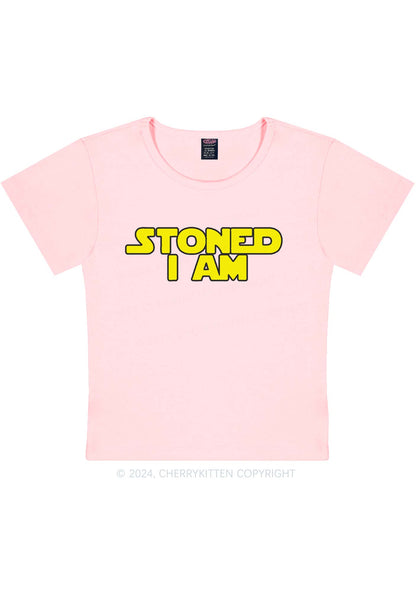 Stoned I Am Y2K Baby Tee Cherrykitten