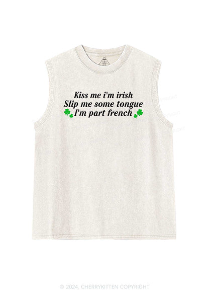 Im Part French St Patricks Y2K Washed Tank Cherrykitten