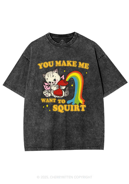 You Make Me Squirt Y2K Washed Tee Cherrykitten