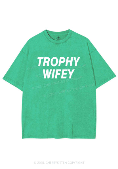 Trophy Wifey Y2K Washed Tee Cherrykitten