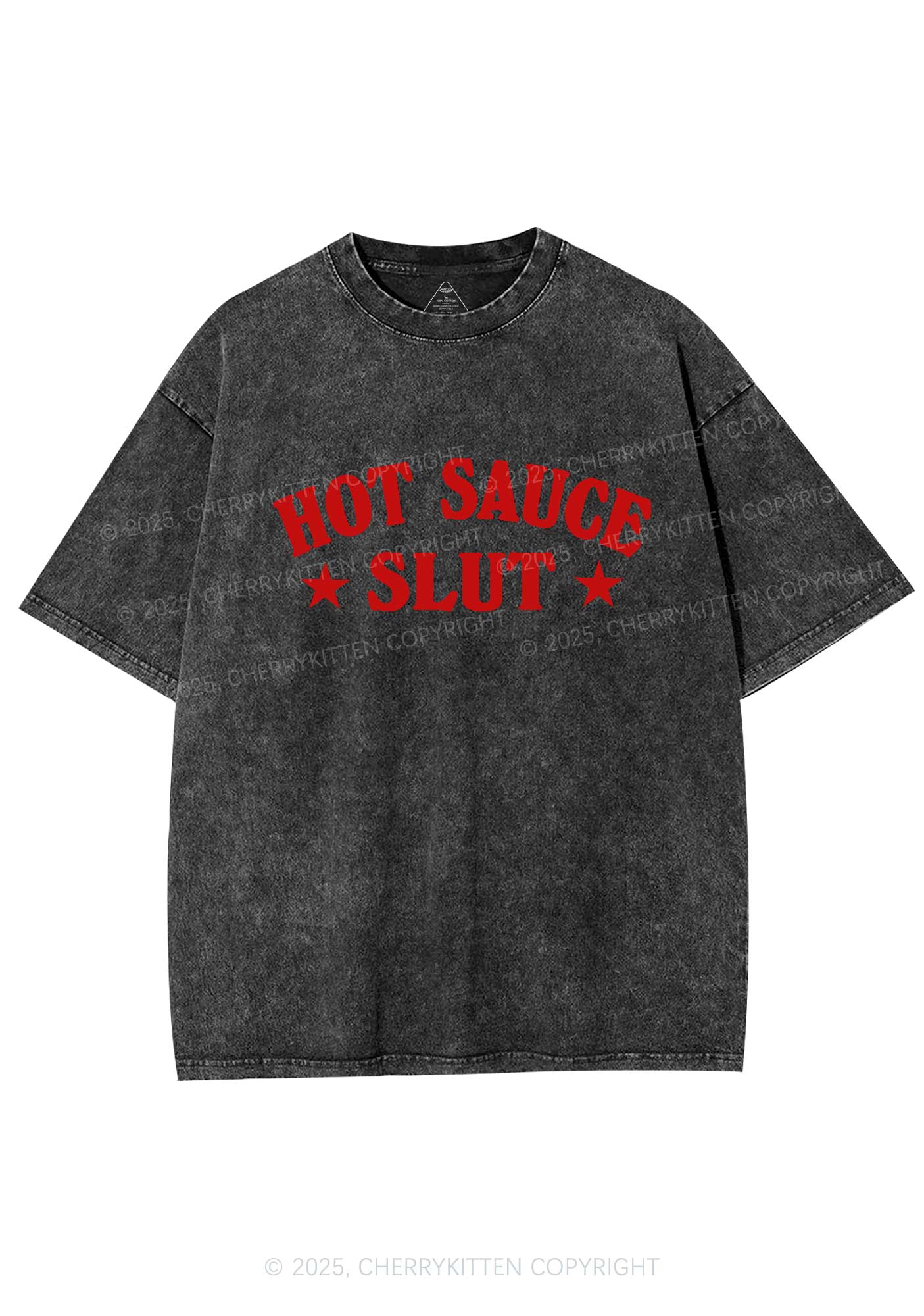 Hot Sauce Slxt Y2K Washed Tee Cherrykitten