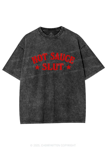 Hot Sauce Slxt Y2K Washed Tee Cherrykitten