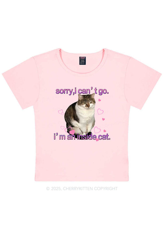 Im An Inside Cat Y2K Baby Tee Cherrykitten