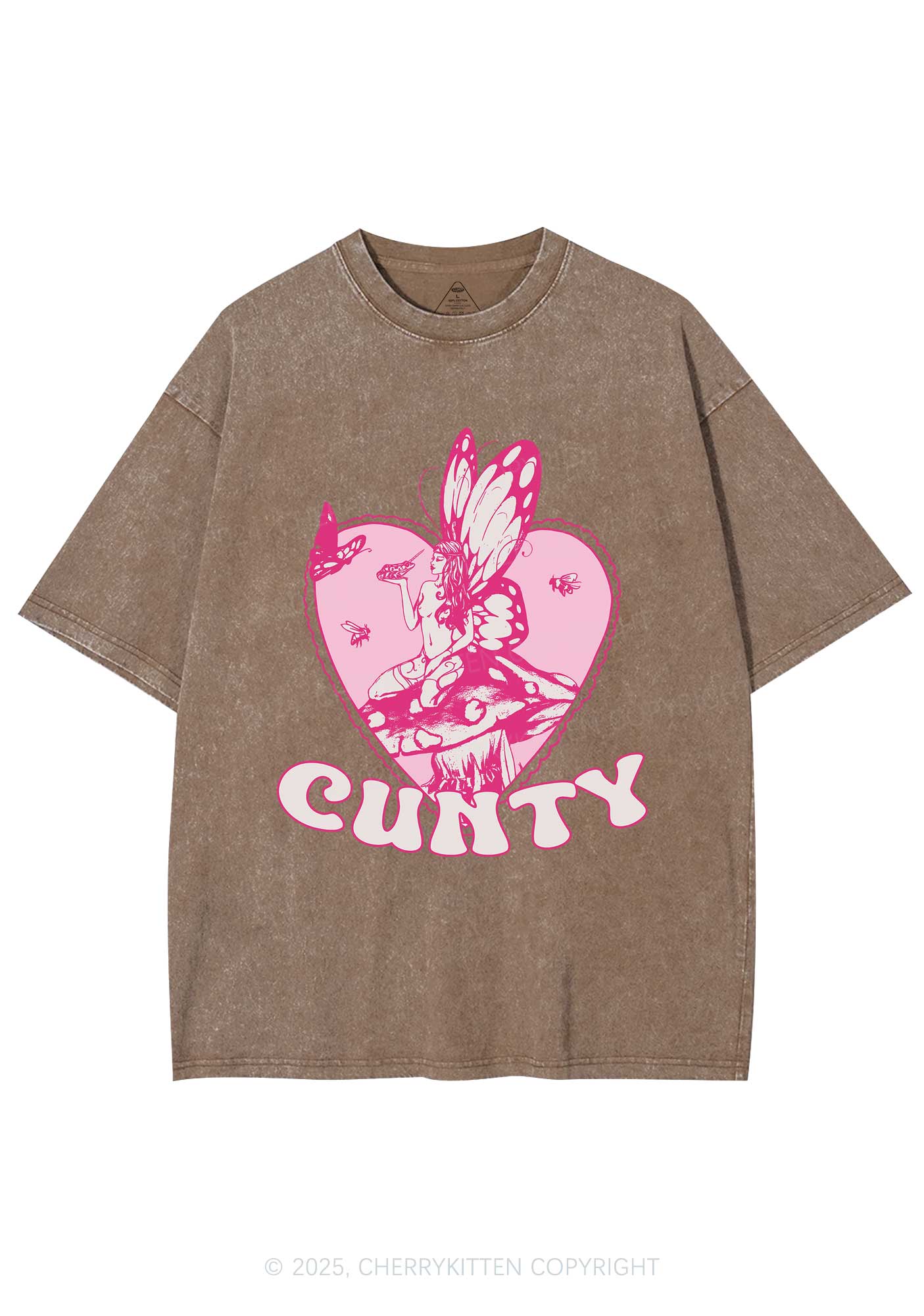 Butterfly Cxnty Y2K Washed Tee Cherrykitten