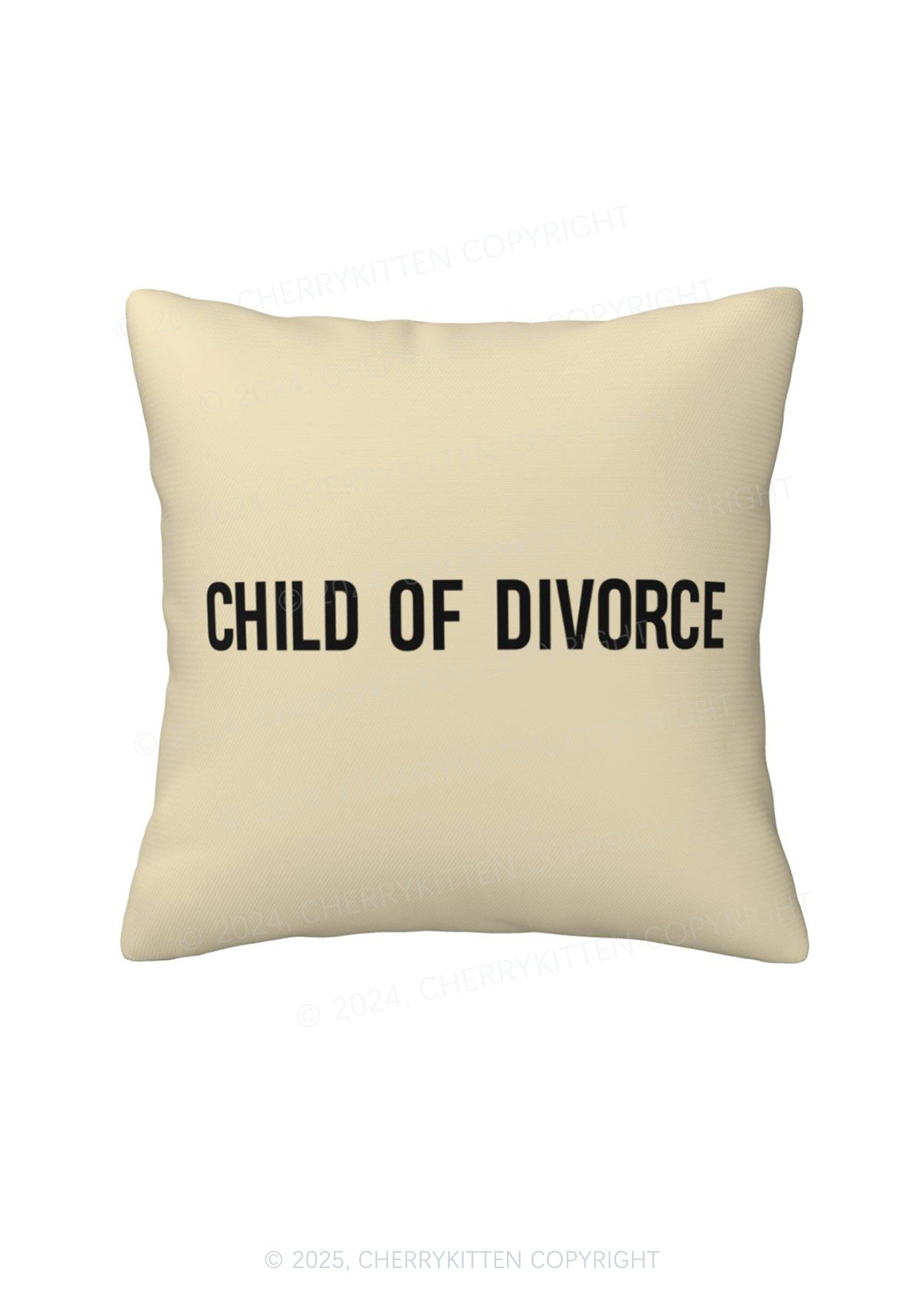 Child Of Divorce Y2K Throw Pillow Cover Cherrykitten