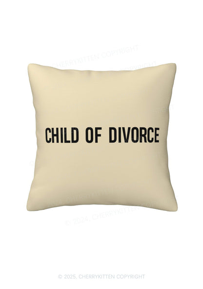 Child Of Divorce Y2K Throw Pillow Cover Cherrykitten