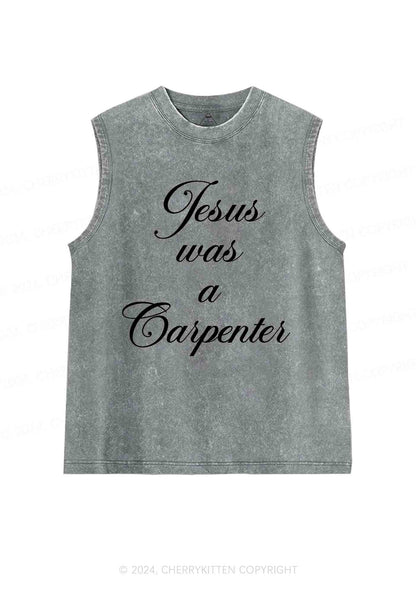 Jesus Was A Carpenter Y2K Washed Tank Cherrykitten