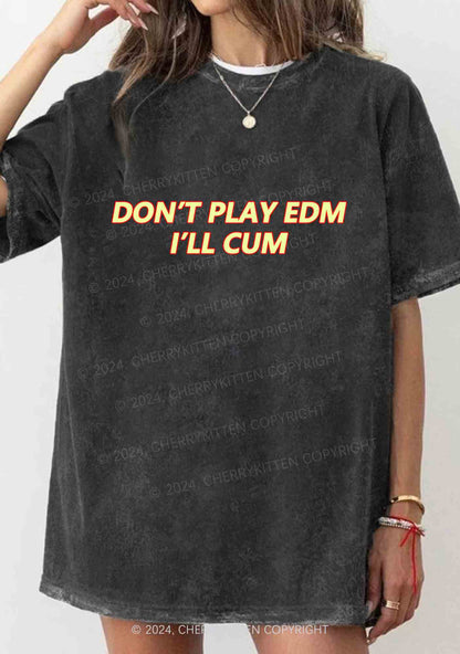 Dont Play Edm Y2K Washed Tee Cherrykitten