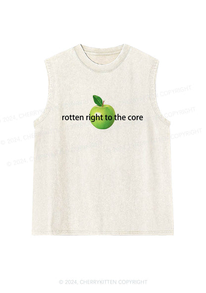 Rotten Right To The Core Y2K Washed Tank Cherrykitten