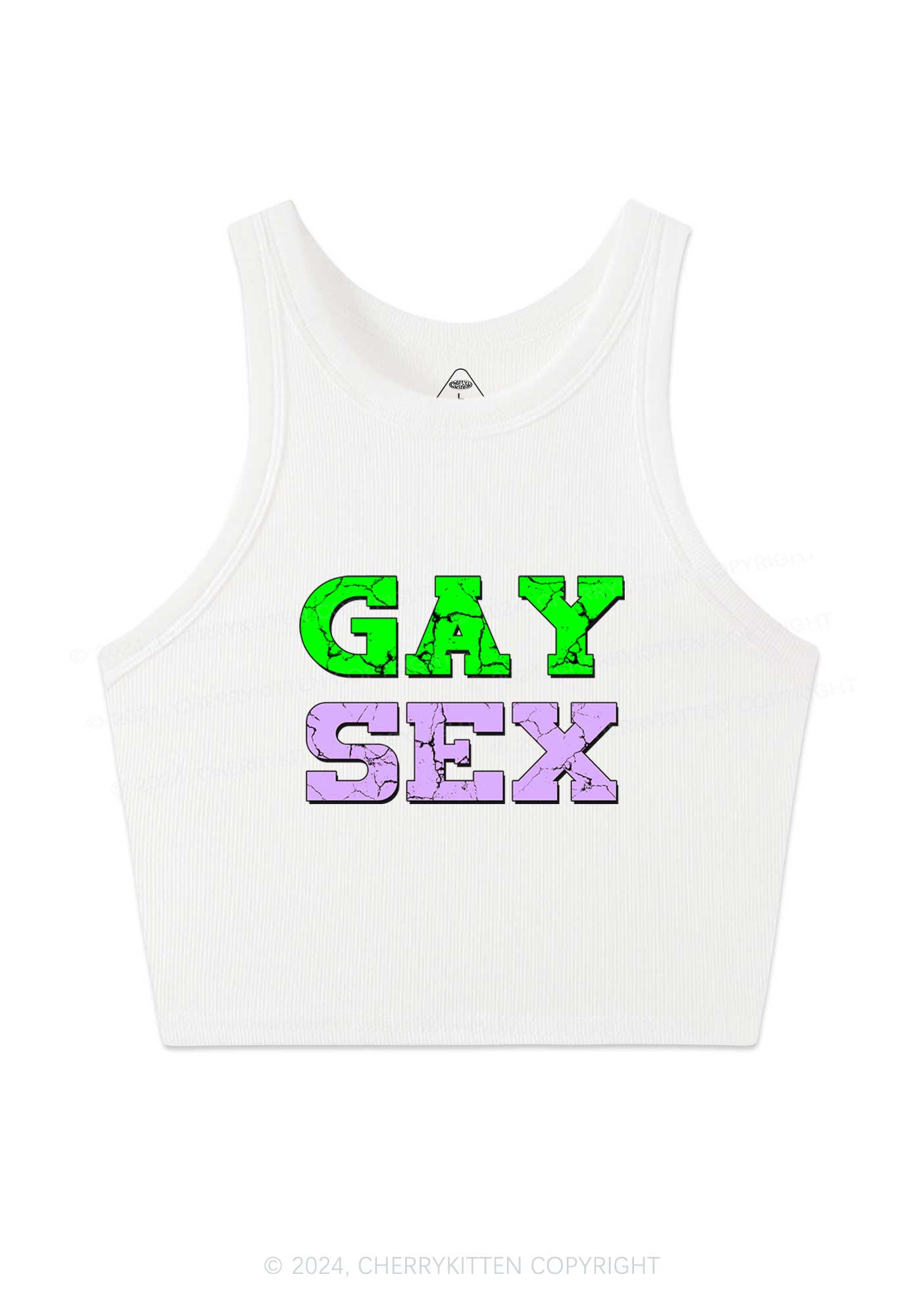 Gay Six Y2K Crop Tank Top Cherrykitten