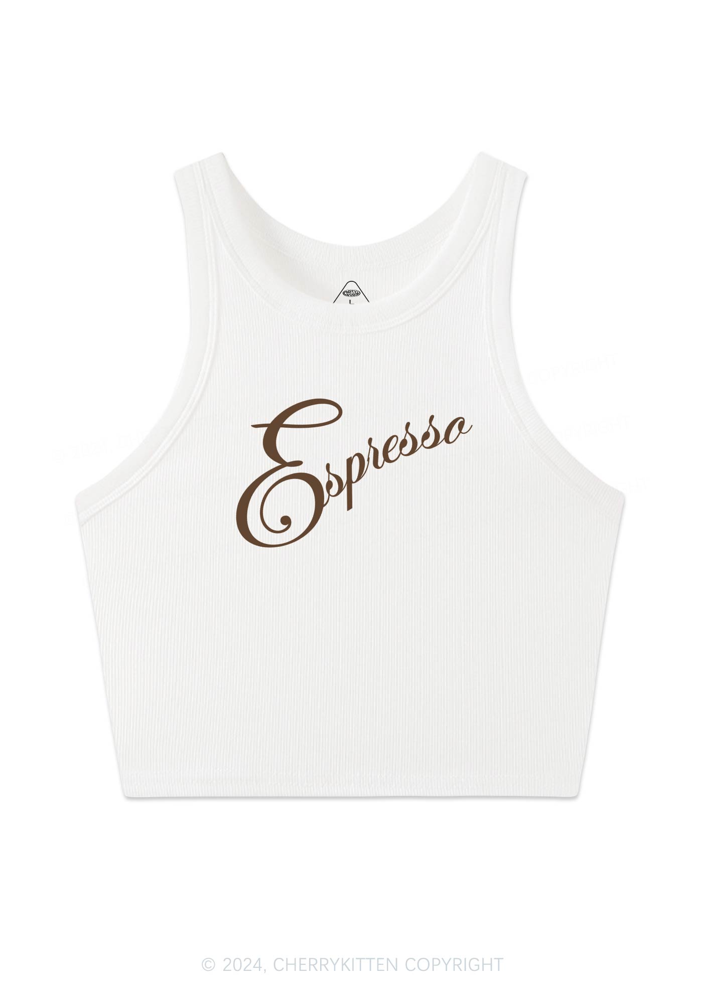 Espresso Y2K Crop Tank Top Cherrykitten